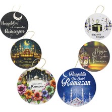 Go İthalat Yuvarlak - Epoksi Büyük Kapı Süsü Hoşgeldin Ramazan (5131)