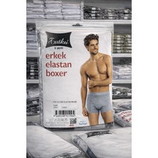 Tutku Erkek Elastan Boxer Gri | Esnek Pamuklu Erkek Boxer Iç Giyim
