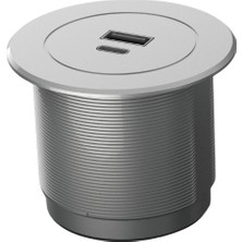Metalline® 12 V Cırcular-Lıne Usb-A/usb-C 10W (5V-2A) Yeni- Adaptörlü/metalik