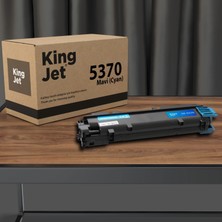 Kingjet Kyocera TK-5370 Uyumlu Standart Kapasiteli Mavi (Cyan) Muadil Toner Çipli | Ecosys PA3500CX