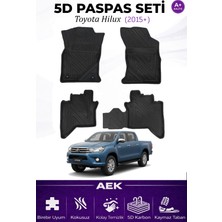 AEK Modern Toyota Hilux 2015+ Araca Özel Havuzlu "karbon" Paspas Takımı
