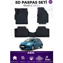 AEK Modern Mazda 2 Hybrid Paspas XP21 2022+ Araca Özel Havuzlu "karbon" Paspas Takımı