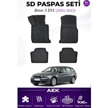 AEK Modern Bmw 3 Serisi E91 Araca Özel Havuzlu "karbon" Paspas Takımı