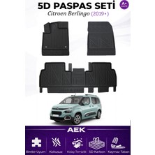 AEK Modern Citroen Berlingo 2019+ Araca Özel Havuzlu "karbon" Paspas Takımı