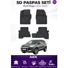 AEK Modern Ford Kuga 2012-2019 Araca Özel Havuzlu "karbon" Paspas Takımı