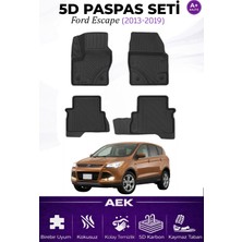 AEK Modern Ford Escape 2013-2019 Araca Özel Havuzlu "karbon" Paspas Takımı