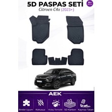 AEK Modern Citroen C4X 2023+ Araca Özel Havuzlu "karbon" Paspas Takımı