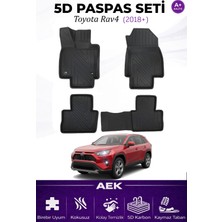 AEK Modern Toyota Rav 4 2018+ Araca Özel Havuzlu "karbon" Paspas Takımı