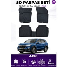 AEK Modern Suzuki Sx4 S-Cross 2021+ Araca Özel Havuzlu "karbon" Paspas Takımı
