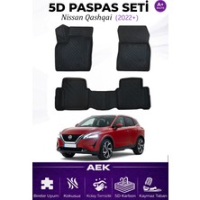 AEK Modern Nissan Qashqai 2022+ Araca Özel Havuzlu "karbon" Paspas Takımı