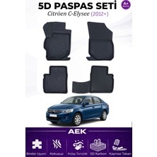 AEK Modern Citoren C-Elysee 2012+ Araca Özel Havuzlu "karbon" Paspas Takımı