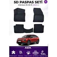 AEK Modern Citroen E-C4X 2023+ Araca Özel Havuzlu "karbon" Paspas Takımı