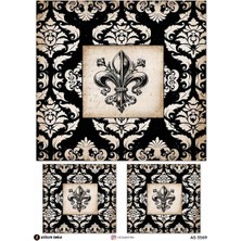 Atölye Smile 3569 Zambak Desenli 29*42 cm Pirinç Dekopaj