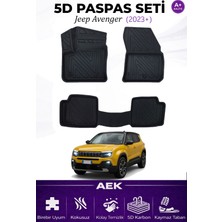 AEK Modern Jeep Avenger Elektrikli 2024+ Araca Özel Havuzlu "karbon" Paspas Takımı