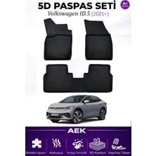 AEK Modern Volkswagen Id.5 2021+ Araca Özel Havuzlu "karbon" Paspas Takımı