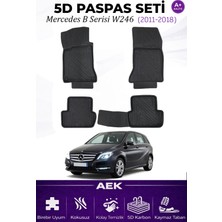 AEK Modern Mercedes B Serisi W246 Araca Özel Havuzlu "karbon" Paspas Takımı