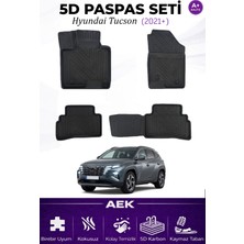 AEK Modern Hyundai Tucson 2021+ Araca Özel Havuzlu "karbon" Paspas Takımı