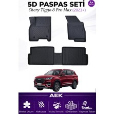 AEK Modern Chery Tiggo 8 Promax 2023+ Araca Özel Havuzlu "karbon" Paspas Takımı