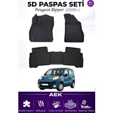 AEK Modern Peugeot Bipper 2007+ Araca Özel Havuzlu "karbon" Paspas Takımı
