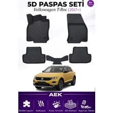 AEK Modern Volkswagen T-Roc 2017+ Araca Özel Havuzlu "karbon" Paspas Takımı