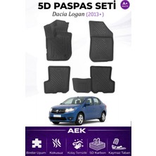 AEK Modern Dacia Logan 2013+ Araca Özel Havuzlu "karbon" Paspas Takımı