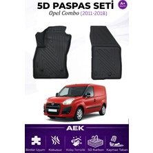 AEK Modern Opel Combo 2011-2018 Panelvan Araca Özel Havuzlu "karbon" Paspas Takımı