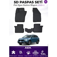AEK Modern Fiat Egea Stw 2015+ Araca Özel Havuzlu "karbon" Paspas Takımı