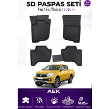 AEK Modern Fiat Fulback 2016+ Araca Özel Havuzlu "karbon" Paspas Takımı