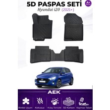 AEK Modern Hyundai I-20 2020+ Araca Özel Havuzlu "karbon" Paspas Takımı