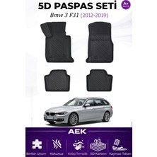 AEK Modern Bmw F31 2012-2019 Araca Özel Havuzlu "karbon" Paspas Takımı