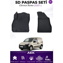 AEK Modern Citroen Nemo 2007+ Panelvan Araca Özel Havuzlu "karbon" Paspas Takımı