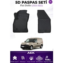 AEK Modern Fiat Doblo 2015-2022 Panelvan Araca Özel Havuzlu "karbon" Paspas Takımı