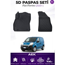 AEK Modern Fiat Fiorino Dizel Panelvan 2020+ Araca Özel Havuzlu "karbon" Paspas Takımı