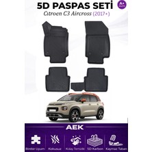 AEK Modern Citroen C3 Aircross 2017+ Araca Özel Havuzlu "karbon" Paspas Takımı
