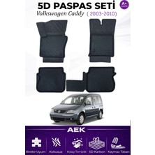 AEK Modern Volkswagen Caddy 2004-2010 Araca Özel Havuzlu "karbon" Paspas Takımı