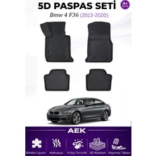 AEK Modern Bmw F30 2013-2020 Araca Özel Havuzlu "karbon" Paspas Takımı