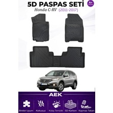 AEK Modern Honda Cr-V 2011-2017 Araca Özel Havuzlu "karbon" Paspas Takımı