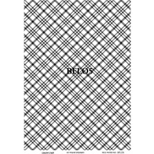 Lineart Bflo5 Siyah Beyaz, Çizgili, Kareli 29*42 cm Pirinç Dekopaj