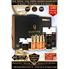 Dr. Sammy's Quarine 6 Aylık Premium Çanta Set (4 Serum+3 Tablet+3 Şampuan) Dökülmelere Karşı Bitkisel Kök Hücre Ekstratları, Vitamin ve Mineral İçeren Onarıcı Tırnak ve Saç Bakım Seti