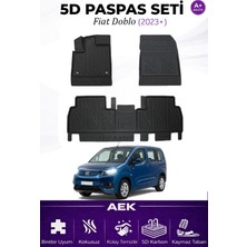 AEK Modern Fiat Doblo 2024+ Elektrikli Araca Özel Havuzlu "karbon" Paspas Takımı