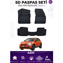 AEK Modern Fiat 600 Elektrikli 2023+ Araca Özel Havuzlu "karbon" Paspas Takımı