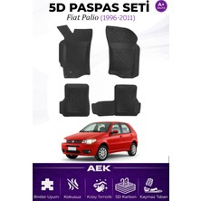 AEK Modern Fiat Palio Araca Özel Havuzlu "karbon" Paspas Takımı