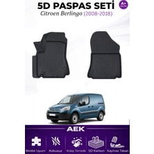 AEK Modern Citroen Berlingo 2008-2018 Panelvan Araca Özel Havuzlu "karbon" Paspas Takımı