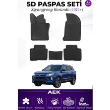 AEK Modern Ssangyong Actyon 2019+ Araca Özel Havuzlu "karbon" Paspas Takımı