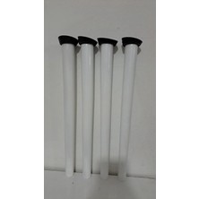 Cangul Ahşap 41CM Beyaz Konik Ayak 4 Adet