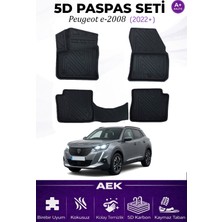 AEK Modern Peugeot E2008 2022+ Araca Özel Havuzlu "karbon" Paspas Takımı