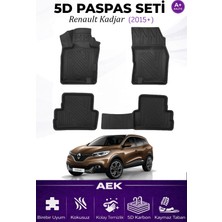 AEK Modern Renault Kadjar 2015+ Araca Özel Havuzlu "karbon" Paspas Takımı