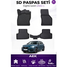 AEK Modern Cupra Leon 2024+ Araca Özel Havuzlu "karbon" Paspas Takımı