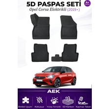 AEK Modern Opel Corsa Elektrikli 2019+ Araca Özel Havuzlu "karbon" Paspas Takımı