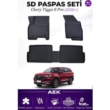AEK Modern Chery Tiggo 8 Pro 2020+ Araca Özel Havuzlu "karbon" Paspas Takımı